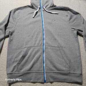 Vintage ENYCE 3XL Zip Up Hoodie Gray Blue Hip Hop Y2K Streetwear Sean Combs 3X